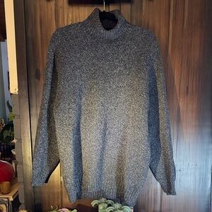 Glenmac 100% Scottish Gleelong Lambswool Charcoal Turtleneck Sweater for Men